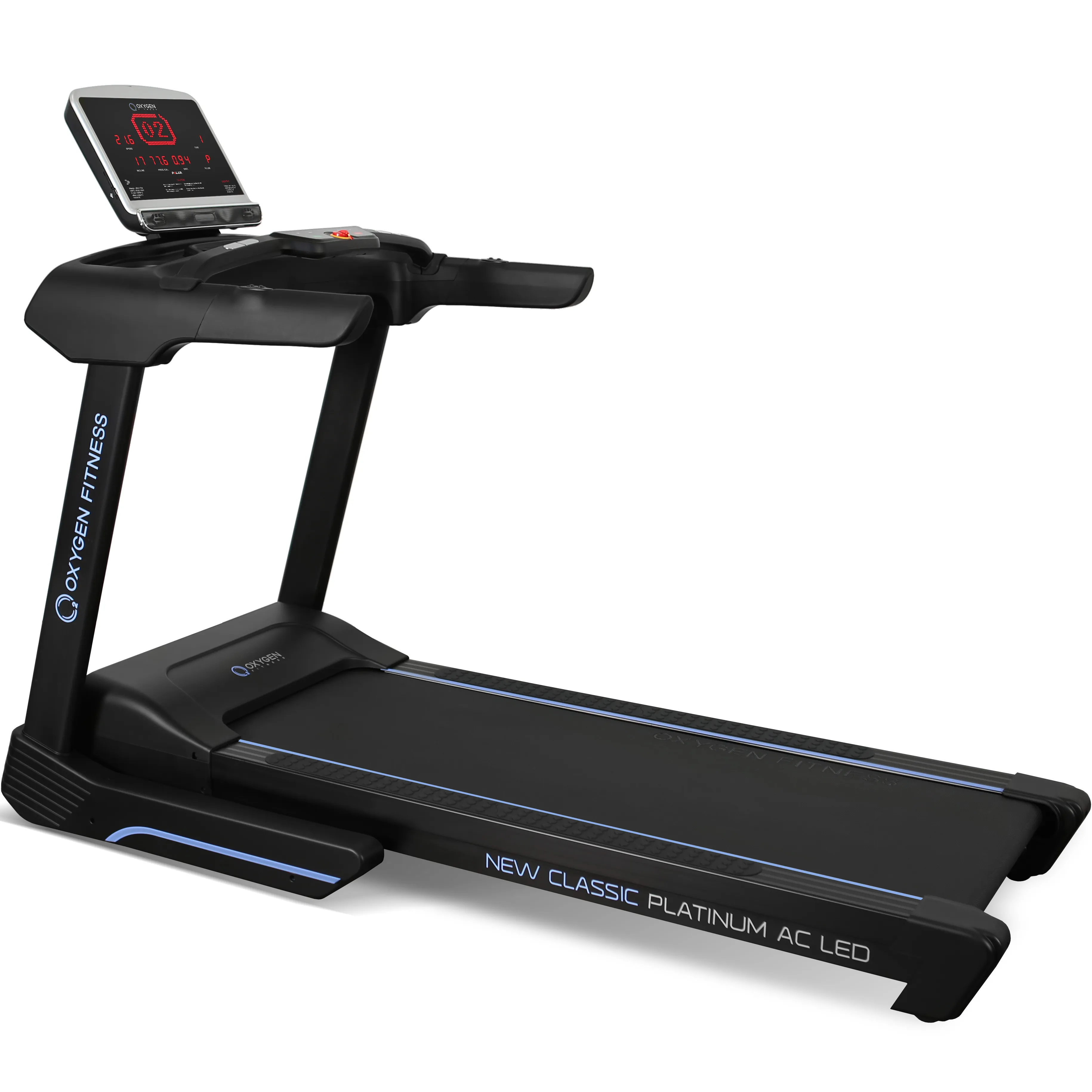 Беговая дорожка OXYGEN FITNESS NEW CLASSIC PLATINUM AC LED, электрическая, для дома и зала в Краснодаре в магазине SportPanda Беговая дорожка OXYGEN FITNESS NEW CLASSIC PLATINUM AC LED, электрическая, для дома и зала – фото