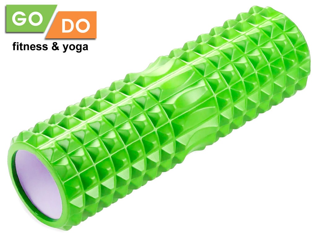 Валик для йоги и фитнеса GO DO YY4-45, 45 x 12 см, массажный, зелёный в Краснодаре в магазине SportPanda Валик для йоги и фитнеса GO DO YY4-45, 45 x 12 см, массажный, зелёный – фото