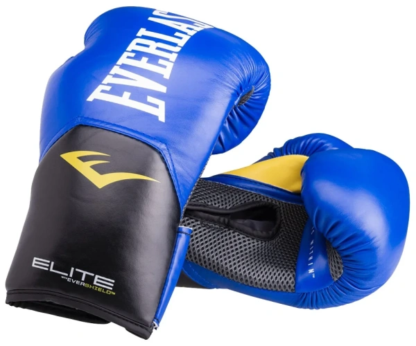 Боксерские перчатки Everlast Elite ProStyle, тренировочные, синий в Краснодаре в магазине SportPanda Боксерские перчатки Everlast Elite ProStyle, тренировочные, синий – фото