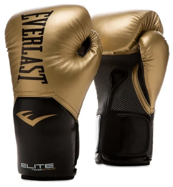 Боксерские перчатки Everlast Elite ProStyle, тренировочные, золотой в Краснодаре в магазине SportPanda Боксерские перчатки Everlast Elite ProStyle, тренировочные, золотой – фото