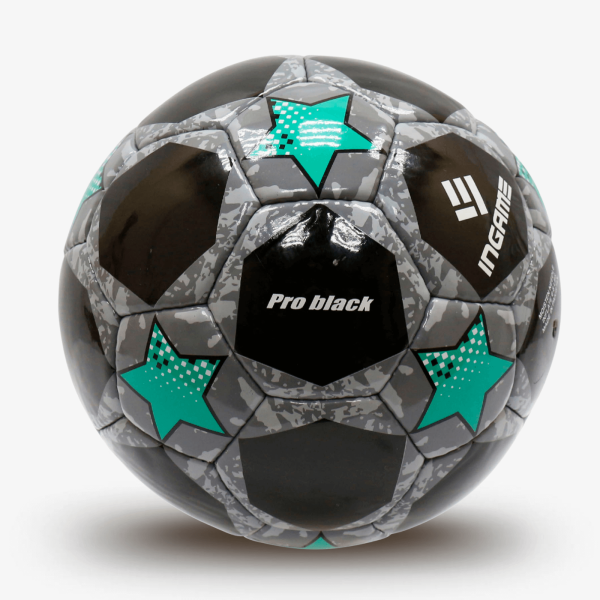 Мяч футбольный INGAME PRO BLACK IFB-117, №5, чёрно-синий в Краснодаре в магазине SportPanda Мяч футбольный INGAME PRO BLACK IFB-117, №5, чёрно-синий – фото