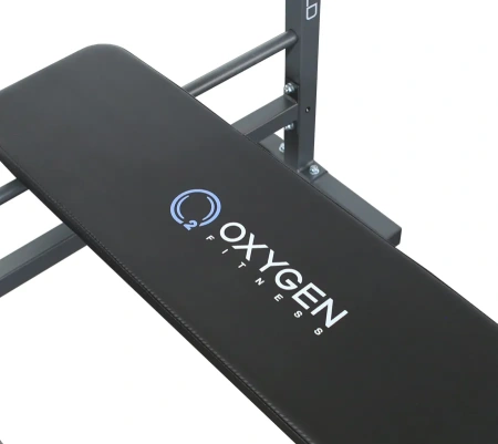 Скамья для жима со стойками OXYGEN FITNESS SPRINGFIELD, домашняя, чёрный в Краснодаре в магазине SportPanda Скамья для жима со стойками OXYGEN FITNESS SPRINGFIELD, домашняя, чёрный – фото