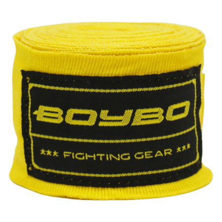 Боксерский бинт BoyBo BB2002-50, хлопок / эластан, жёлтый в Краснодаре в магазине SportPanda Боксерский бинт BoyBo BB2002-50, хлопок / эластан, жёлтый – фото