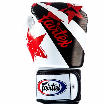 Боксерские перчатки Fairtex BGV1 Nation Print, тренировочные, белый в Краснодаре в магазине SportPanda Боксерские перчатки Fairtex BGV1 Nation Print, тренировочные, белый – фото