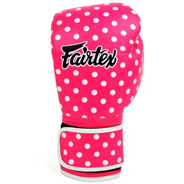 Боксерские перчатки Fairtex BGV14 PINK POLKA DOT, тренировочные, розовый в Краснодаре в магазине SportPanda Боксерские перчатки Fairtex BGV14 PINK POLKA DOT, тренировочные, розовый – фото