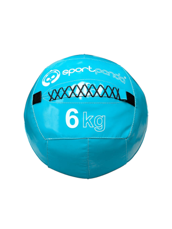 Медбол / медицинбол SportPanda, 6 кг, голубой Медбол / медицинбол SportPanda, 6 кг, голубой