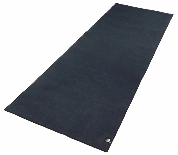 Коврик для горячей йоги Adidas ADYG-10680BK, 2 мм, полиэстер + полимерная смола, чёрный в Краснодаре в магазине SportPanda Коврик для горячей йоги Adidas ADYG-10680BK, 2 мм, полиэстер + полимерная смола, чёрный – фото