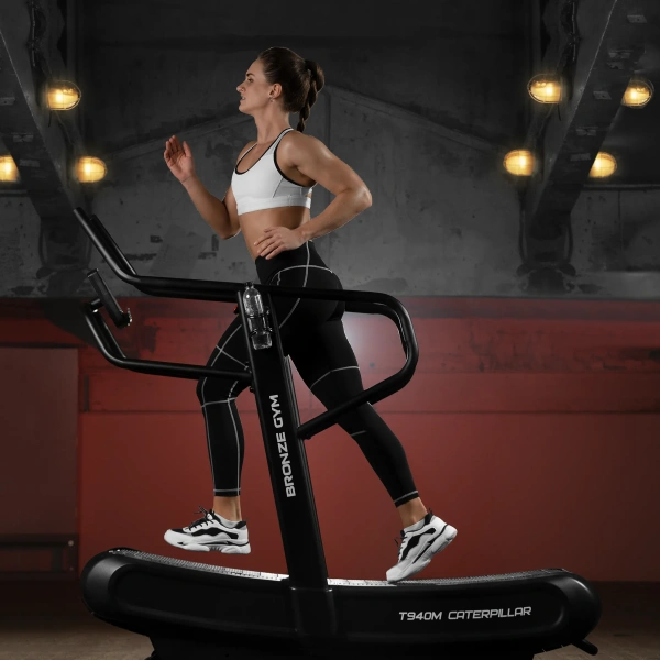 Беговая дорожка BRONZE GYM T940M CATERPILLAR, механическая, для зала в Краснодаре в магазине SportPanda Беговая дорожка BRONZE GYM T940M CATERPILLAR, механическая, для зала – фото