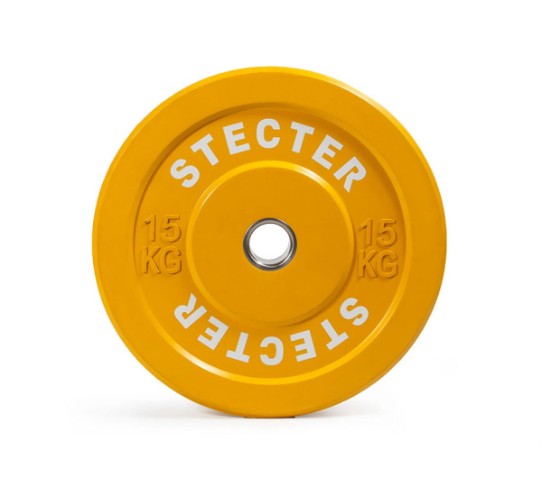 Диск тренировочный STECTER, 15 кг, жёлтый в Краснодаре в магазине SportPanda Диск тренировочный STECTER, 15 кг, жёлтый – фото