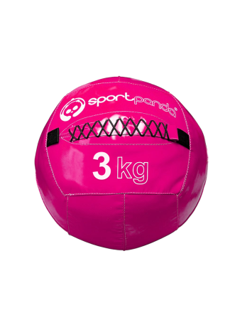 Медбол / медицинбол SportPanda, 3 кг, розовый Медбол / медицинбол SportPanda, 3 кг, розовый