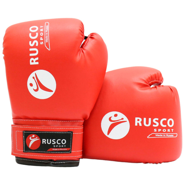 Боксерские перчатки Rusco Sport, тренировочные, красный в Краснодаре в магазине SportPanda Боксерские перчатки Rusco Sport, тренировочные, красный – фото