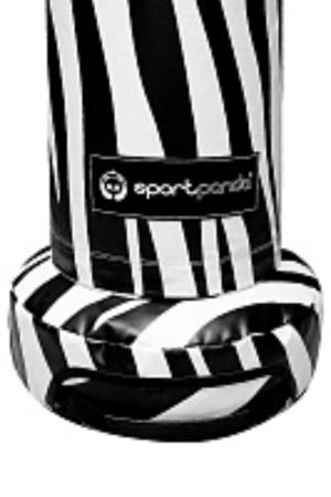Напольный боксерский мешок SportPanda, ПВХ, 140 см, диаметр 40 см, 50 кг, чёрный / белый Напольный боксерский мешок SportPanda, ПВХ, 140 см, диаметр 40 см, 50 кг, чёрный / белый