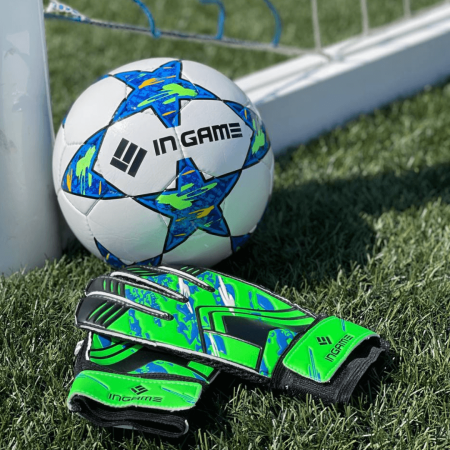 Мяч футзальный INGAME PRO QUANTRO, №4, голубой – фото