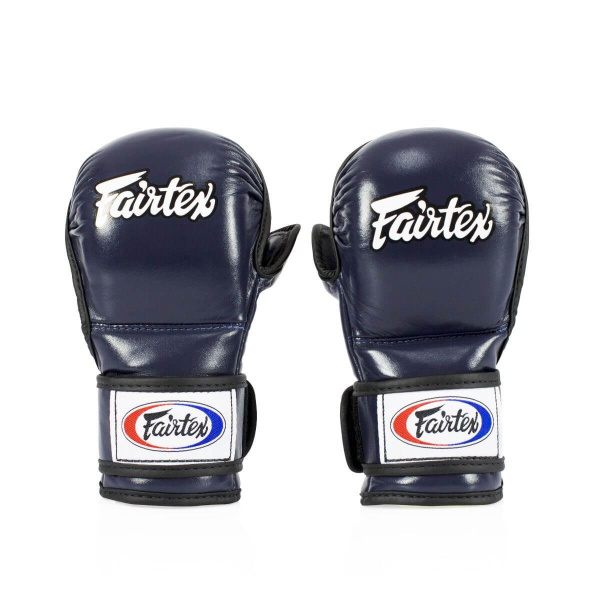 Перчатки для ММА Fairtex FGV15, для соревнований и тренировок, синий в Краснодаре в магазине SportPanda Перчатки для ММА Fairtex FGV15, для соревнований и тренировок, синий – фото