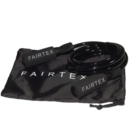 Скакалка Fairtex ROPE-3, 280 см, с утяжелителем, регулируемая, чёрный в Краснодаре в магазине SportPanda Скакалка Fairtex ROPE-3, 280 см, с утяжелителем, регулируемая, чёрный – фото
