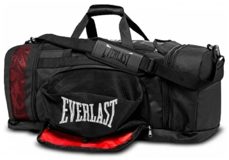 Сумка спортивная + рюкзак 2 в 1 Everlast Contender, чёрный в Краснодаре в магазине SportPanda Сумка спортивная + рюкзак 2 в 1 Everlast Contender, чёрный – фото