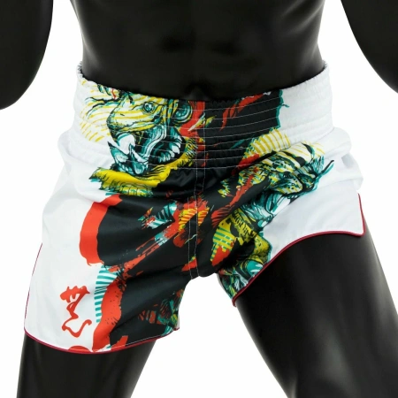 Шорты для тайского бокса и кикбосинга Fairtex BS1908 Satoru, белый в Краснодаре в магазине SportPanda Шорты для тайского бокса и кикбосинга Fairtex BS1908 Satoru, белый – фото