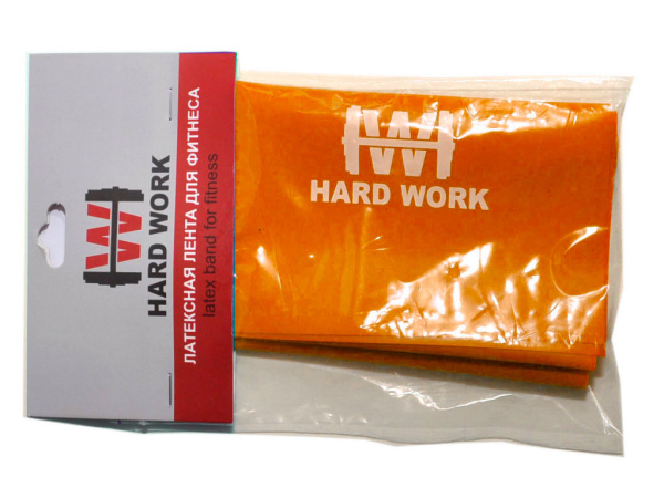 Силовая лента / ленточный эспандер HARD WORK, 150 x 15 см, 0.35 мм, оранжевый в Краснодаре в магазине SportPanda Силовая лента / ленточный эспандер HARD WORK, 150 x 15 см, 0.35 мм, оранжевый – фото