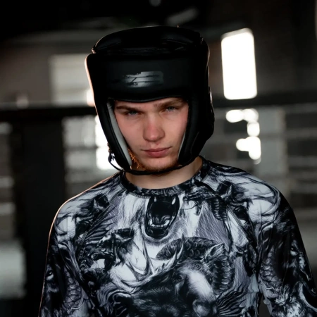 Шлем боксерский BoyBo B-series, чёрно-оранжевый в Краснодаре в магазине SportPanda Шлем боксерский BoyBo B-series, чёрно-оранжевый – фото