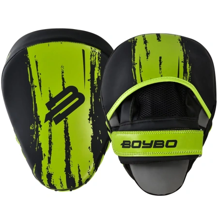 Лапы боксерские BoyBo Stain BPS450, чёрно-зелёный в Краснодаре в магазине SportPanda Лапы боксерские BoyBo Stain BPS450, чёрно-зелёный – фото