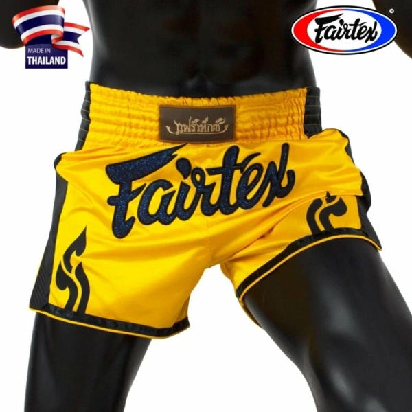 Шорты для тайского бокса Fairtex BS-1701, жёлтый – фото