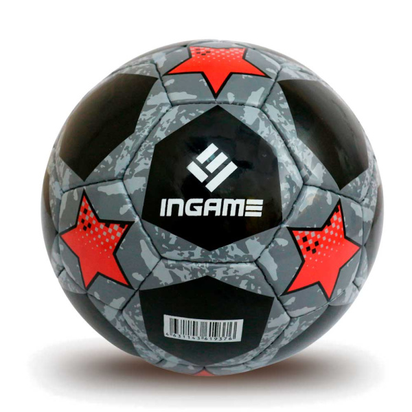 Мяч футбольный INGAME PRO BLACK IFB-117, №5, чёрно-красный в Краснодаре в магазине SportPanda Мяч футбольный INGAME PRO BLACK IFB-117, №5, чёрно-красный – фото