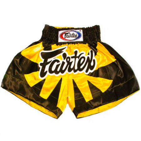 Шорты для тайского бокса Fairtex BS614 «The Bumble Bee», жёлтый в Краснодаре в магазине SportPanda Шорты для тайского бокса Fairtex BS614 «The Bumble Bee», жёлтый – фото