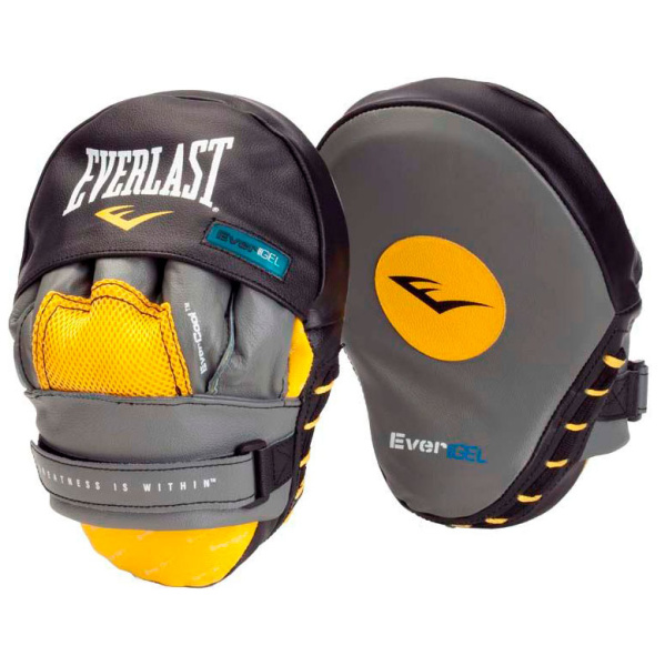 Лапы боксерские Everlast Leather Evergel Mantis, изогнутые в Краснодаре в магазине SportPanda Лапы боксерские Everlast Leather Evergel Mantis, изогнутые – фото
