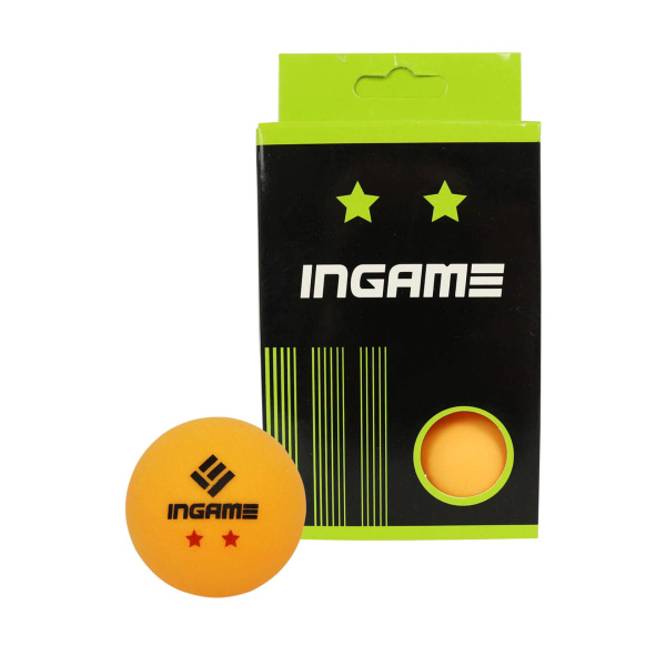 Мячики для настольного тенниса Ingame 2 звезды, IG020, 6 шт, оранжевый в Краснодаре в магазине SportPanda Мячики для настольного тенниса Ingame 2 звезды, IG020, 6 шт, оранжевый – фото
