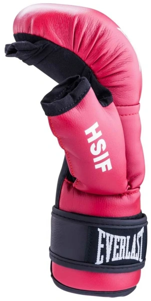 Перчатки для рукопашного боя Everlast, эко-кожа, красный – фото