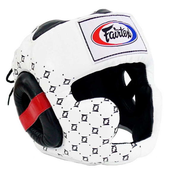 Шлем боксерский Fairtex HG10, тренировочный, для спаррингов, M, белый  Шлем боксерский Fairtex HG10, тренировочный, для спаррингов, M, белый