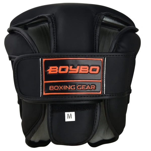 Шлем боксерский BoyBo B-series, чёрно-оранжевый в Краснодаре в магазине SportPanda Шлем боксерский BoyBo B-series, чёрно-оранжевый – фото