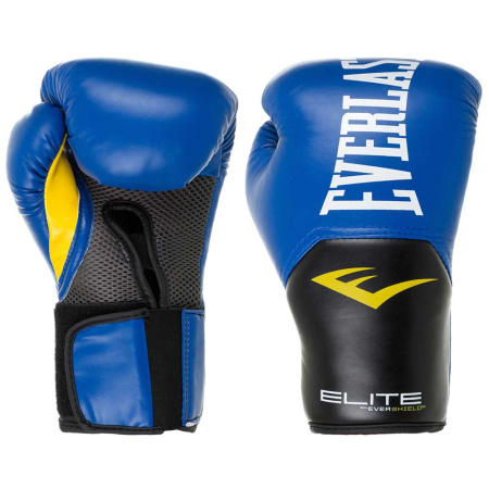 Боксерские перчатки Everlast Elite ProStyle, тренировочные, синий в Краснодаре в магазине SportPanda Боксерские перчатки Everlast Elite ProStyle, тренировочные, синий – фото