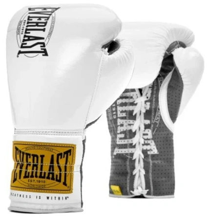 Боксерские перчатки Everlast 1910 Classic, для соревнований, белый в Краснодаре в магазине SportPanda Боксерские перчатки Everlast 1910 Classic, для соревнований, белый – фото