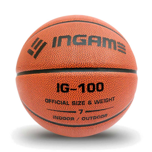 Мяч баскетбольный INGAME IG-100 №7, оранжевый в Краснодаре в магазине SportPanda Мяч баскетбольный INGAME IG-100 №7, оранжевый – фото