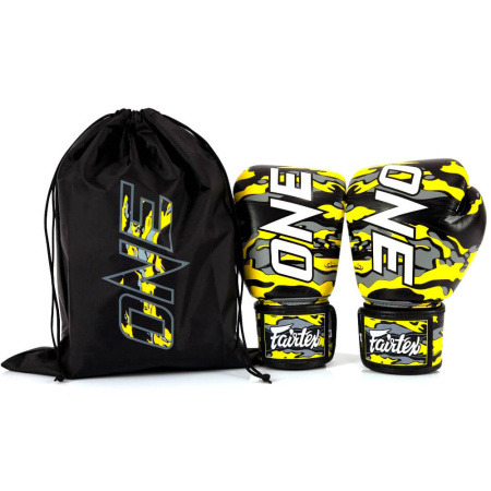 Боксерские перчатки Fairtex BGV ONE FC X Mr.Sabotage, для боев и тренировок, чёрно-жёлтый в Краснодаре в магазине SportPanda Боксерские перчатки Fairtex BGV ONE FC X Mr.Sabotage, для боев и тренировок, чёрно-жёлтый – фото