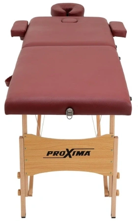 Массажный стол Proxima Parma 60, 2 секции, складной, бордовый – фото