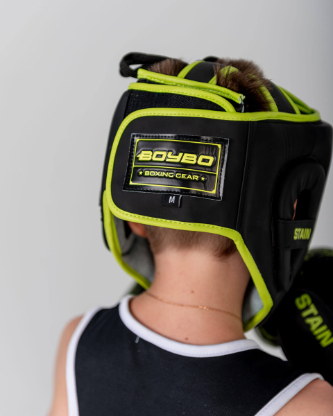 Шлем боксерский BoyBo Stain BH400, Flex, зелёный в Краснодаре в магазине SportPanda Шлем боксерский BoyBo Stain BH400, Flex, зелёный – фото