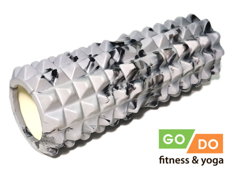 Валик для йоги и фитнеса GO DO YY4-33-KM-grey, 33 x 12 см, массажный в Краснодаре в магазине SportPanda Валик для йоги и фитнеса GO DO YY4-33-KM-grey, 33 x 12 см, массажный – фото