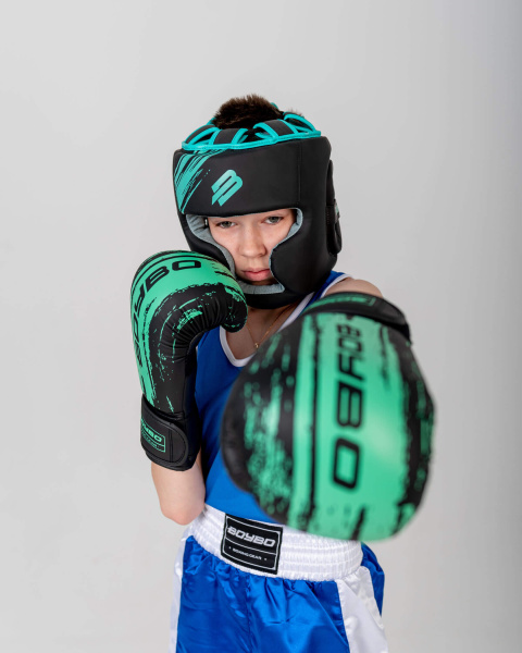Шлем боксерский BoyBo Stain BH400, Flex, голубой в Краснодаре в магазине SportPanda Шлем боксерский BoyBo Stain BH400, Flex, голубой – фото
