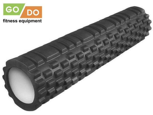 Валик-ролл для йоги и фитнеса GO DO JD2-60, 60 x 14 см, массажный, чёрный в Краснодаре в магазине SportPanda Валик-ролл для йоги и фитнеса GO DO JD2-60, 60 x 14 см, массажный, чёрный – фото