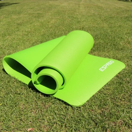 Коврик для йоги и фитнеса ESPADO ES2123 1/10, 10 мм, каучук, зелёный – фото