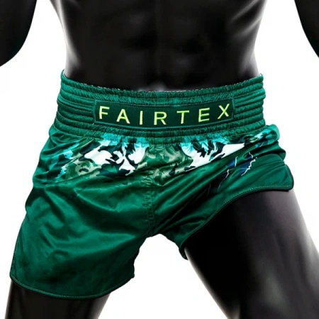 Шорты для тайского бокса и кикбосинга Fairtex BS1913 Josh Tonna, зелёный в Краснодаре в магазине SportPanda Шорты для тайского бокса и кикбосинга Fairtex BS1913 Josh Tonna, зелёный – фото