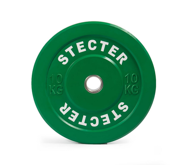 Диск тренировочный STECTER, 10 кг, зелёный в Краснодаре в магазине SportPanda Диск тренировочный STECTER, 10 кг, зелёный – фото