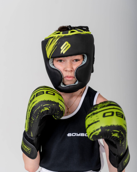 Шлем боксерский BoyBo Stain BH400, Flex, зелёный в Краснодаре в магазине SportPanda Шлем боксерский BoyBo Stain BH400, Flex, зелёный – фото