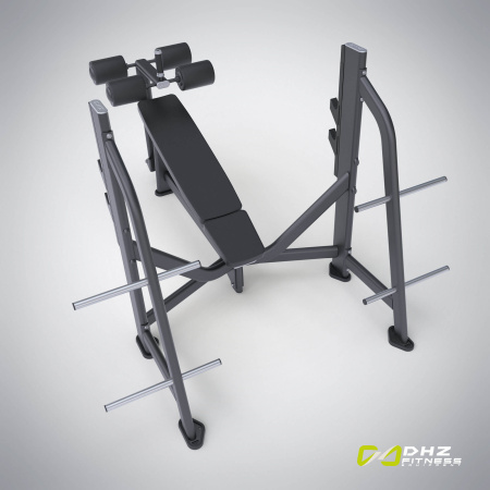 Скамья-стойка для жима под углом вниз E-7041 (Olympic Decline Bench) в Краснодаре в магазине SportPanda Скамья-стойка для жима под углом вниз E-7041 (Olympic Decline Bench) – фото