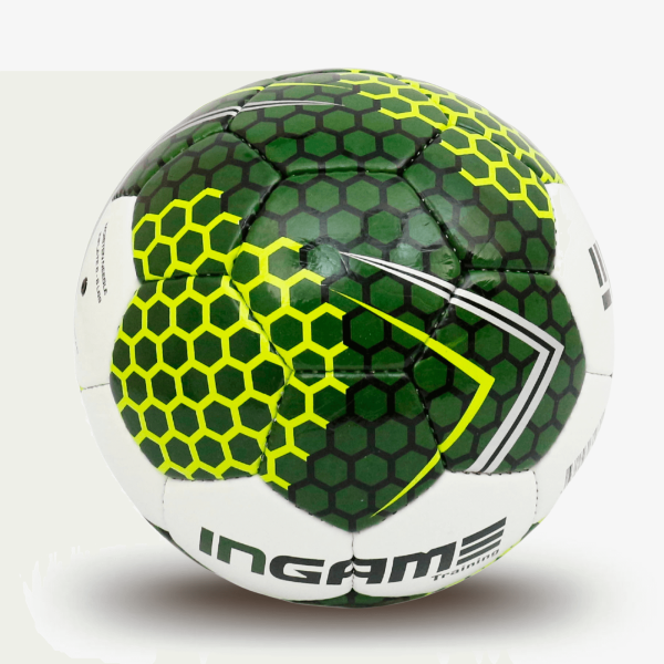 Мяч футбольный INGAME TRAINING IFB-129, №5, бело-зелёный в Краснодаре в магазине SportPanda Мяч футбольный INGAME TRAINING IFB-129, №5, бело-зелёный – фото