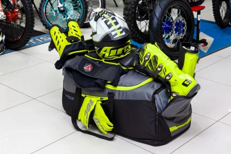 Сумка спортивная для экипировки / мотосумка Enduro Cargo, серый / чёрный / салатовый Сумка спортивная для экипировки / мотосумка Enduro Cargo, серый / чёрный / салатовый