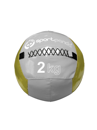Медбол / медицинбол SportPanda, 2 кг, серый / оливковый Медбол / медицинбол SportPanda, 2 кг, серый / оливковый