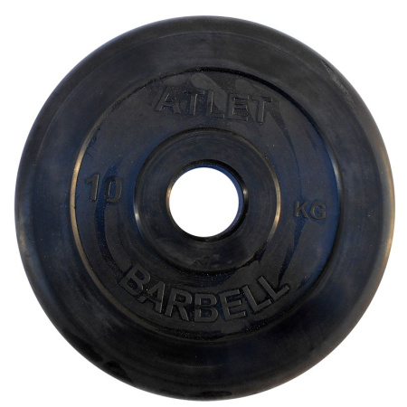 Диск обрезиненный BARBELL ATLET 10 кг / диаметр 51 мм в Краснодаре в магазине SportPanda Диск обрезиненный BARBELL ATLET 10 кг / диаметр 51 мм – фото